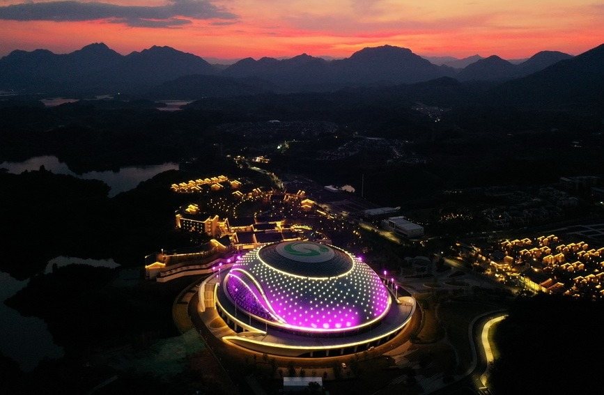 浙江淳安：亞運場館宛若“夜明珠