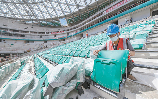 新工體觀衆座椅換裝“國槐綠”