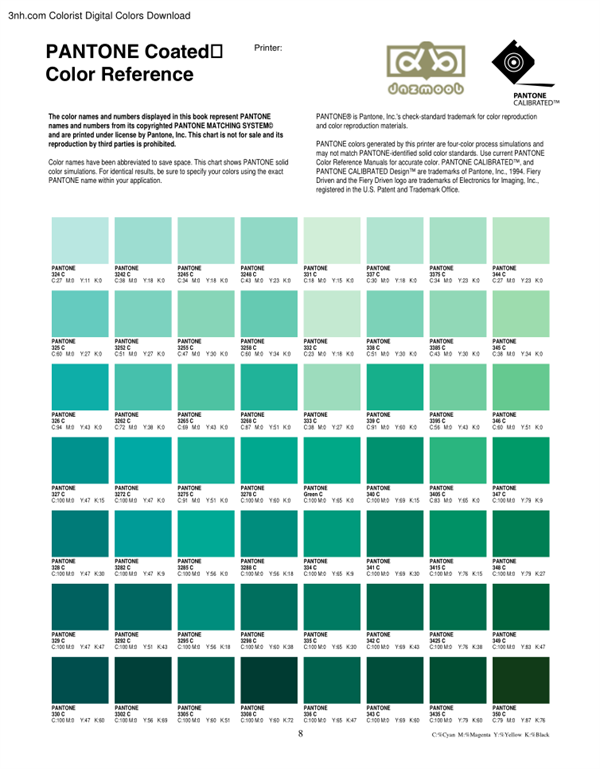 潘通色卡電子版：CMYK色值大全8