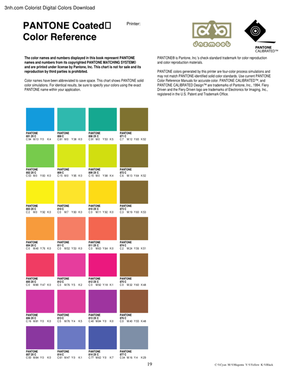 潘通色卡電子版：CMYK色值大全19