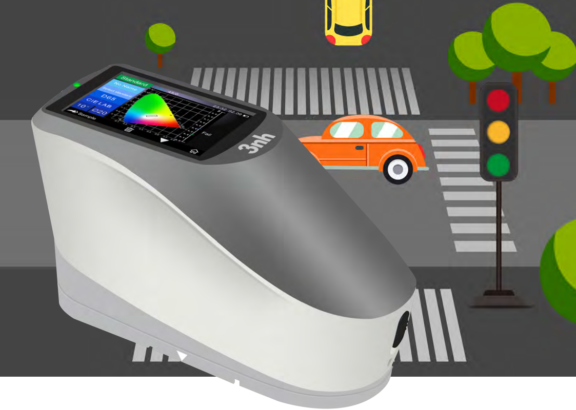 交通路标專用色差儀&mdash;&mdash;一鍵測量交通路标/标線/反光膜的亮度因數、色品坐标